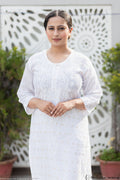 ADAB CHANDERI CHIKANKARI STITCHED SUIT SET